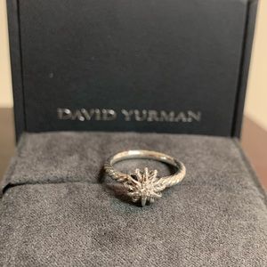 David Yurman Diamond Starburst Ring size 7